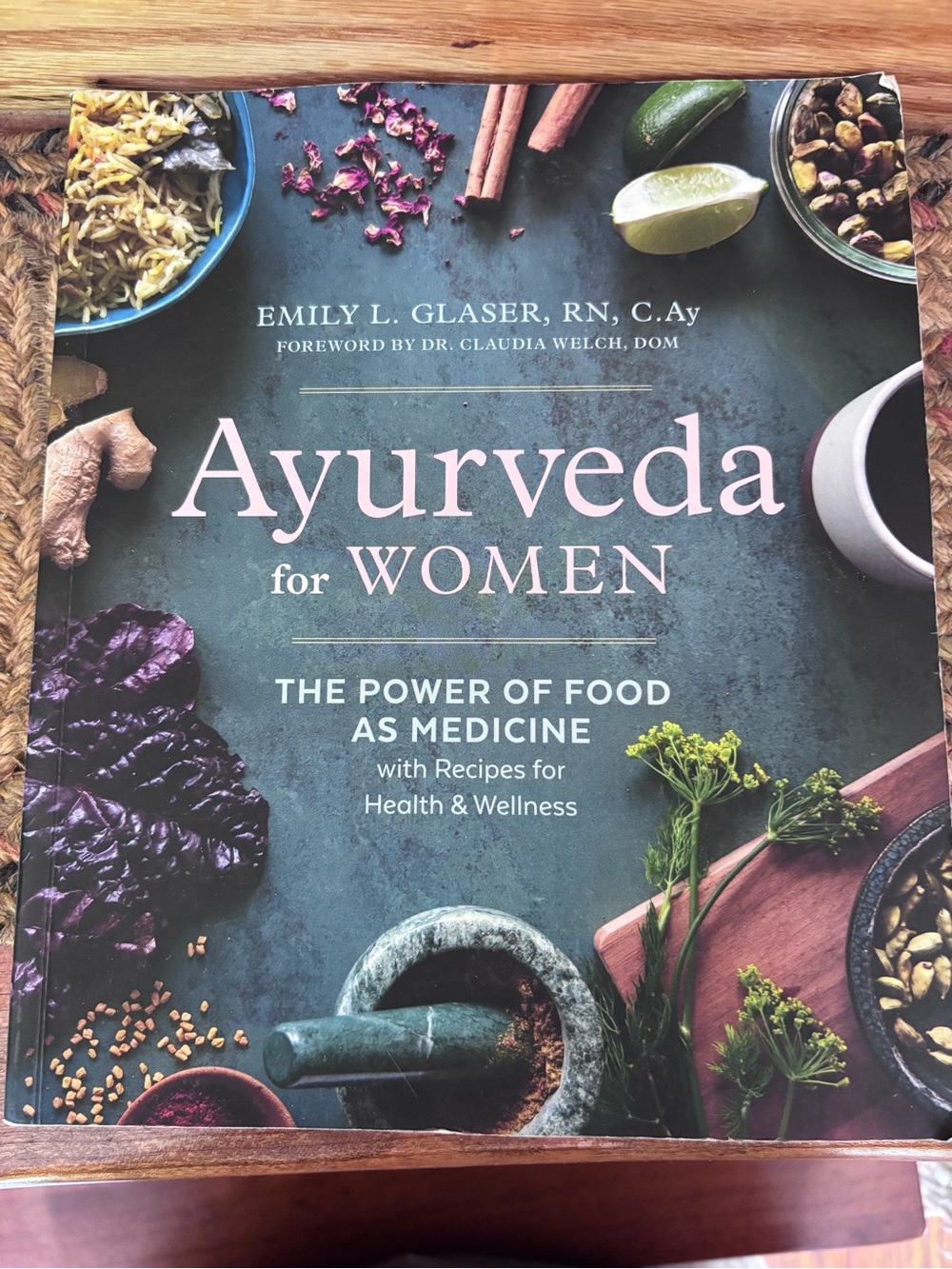 Ayurveda for Women Cookbook - Teal & Pink Cover
